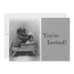 Vintage Puppies Bath Birthday invitations
