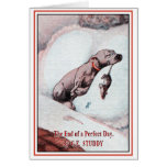 Vintage Puppy Art:  End of Day
