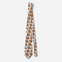 Vintage Puppy Dog Love, Two Mutts with Bows Neck Tie