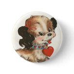 Vintage Puppy Kid's Valentine Pin buttons
