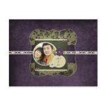Vintage Purple and Green Save The Date Postcards