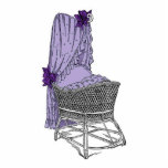 Vintage Purple Baby Bassinet Photo Sculpture