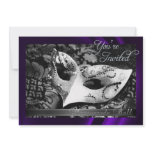 Vintage Purple Silk Masquerade Ball Invitation