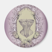 Vintage Purple Victorian corset fashion Fridge Magnet