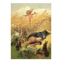 Vintage Puss in Boots Fairy Tale Carl Offterdinger Custom Invitations