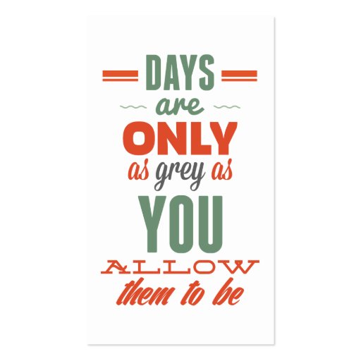 Vintage quote inspirational Custom Business Card