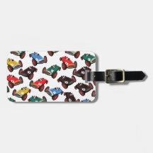 Vintage Racing Cars Tags For Bags