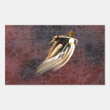 VINTAGE RACING MOTORCYCLE. RECTANGLE STICKERS