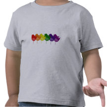 Vintage Rainbow Birds T Shirt