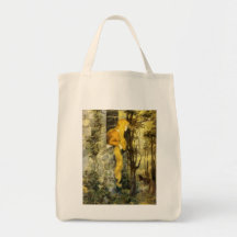 Vintage Rapunzel. Princess with Long Blonde Hair Bag