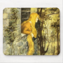 Vintage Rapunzel. Princess with Long Blonde Hair