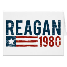 Vintage Reagan 1980 Greeting Card