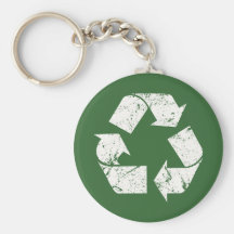 Vintage Recycle Sign Key Chains