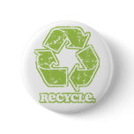 Vintage Recycle Sign Round Button