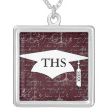 vintage red chandelier vintage writing personalized necklace