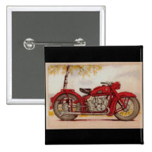 Vintage Red Motorcycle Pin