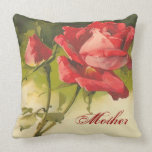 Vintage Red Rose Mother Pillow