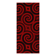 Vintage Red Swirly Texture Customized Rack Card