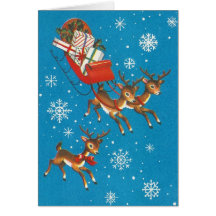 Vintage Reindeer Card