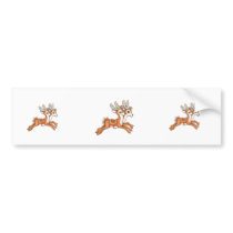 Vintage Reindeer/cute Bumper Stickers