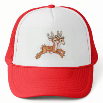 Vintage Reindeer/cute Trucker Hat