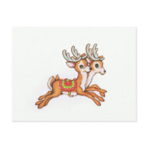 Vintage Reindeer/cute Post Cards