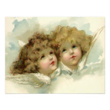 Vintage Religion, Victorian Christmas Angels Announcements