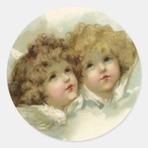Vintage Religion, Victorian Christmas Angels Sticker