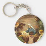Vintage Religious Christmas, Nativity, Baby Jesus Key Chains