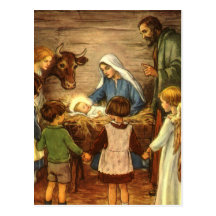 Vintage Religious Christmas, Nativity, Baby Jesus Postcard
