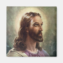 Vintage Religious People, Portrait of Jesus Christ Fridge Magnets
