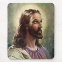 Vintage Religious People, Portrait of Jesus Christ Mousepads