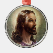 Vintage Religious People, Portrait of Jesus Christ Christmas Ornament