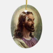 Vintage Religious People, Portrait of Jesus Christ Christmas Ornament