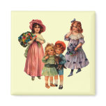 Vintage Reproduction Art Victorian Children Magnet