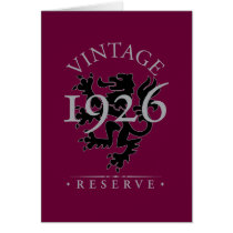 Vintage Reserve 1926 Greeting Cards
