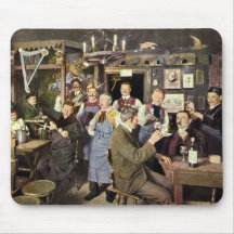 Vintage Restaurant Bar People Celebrating Party Mouse Pads