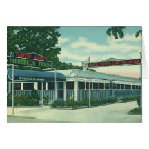 Vintage Restaurant, Retro Rhinebeck Roadside Diner Cards