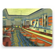 Vintage Restaurant, Roadside Diner Interior Custom Invite