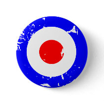 Vintage Retro Aged Mod Target Pinback Buttons