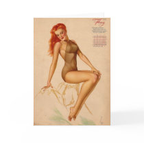 Vintage Retro Alberto Vargas Pin Up Girl Card