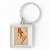 Vintage Retro Alberto Vargas Pin Up Girl Keychains