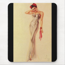 Vintage Retro Alberto Vargas Pin Up Girl Mousepads