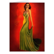 Vintage Retro Billy DeVorss Pinup Girl Card