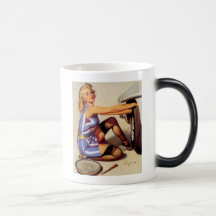 Vintage Retro Gil Elvgren Car Mechanic Pinup Girl Coffee Mug