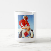Vintage Retro Gil Elvgren Christmas Pin UP Girl Coffee Mug