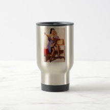 Vintage Retro Gil Elvgren Decorator Pin Up Girl Coffee Mugs
