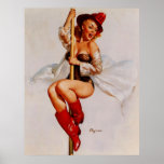 Vintage Retro Gil Elvgren Firefighter Pin Up Girl posters