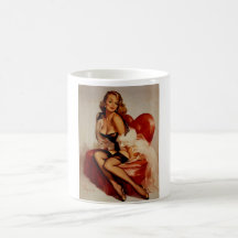 Vintage Retro Gil Elvgren Glamour Pose Pin Up Girl Coffee Mug