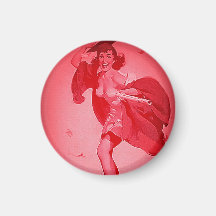 Vintage Retro Gil Elvgren Graduate Pink Pinup Girl Fridge Magnet